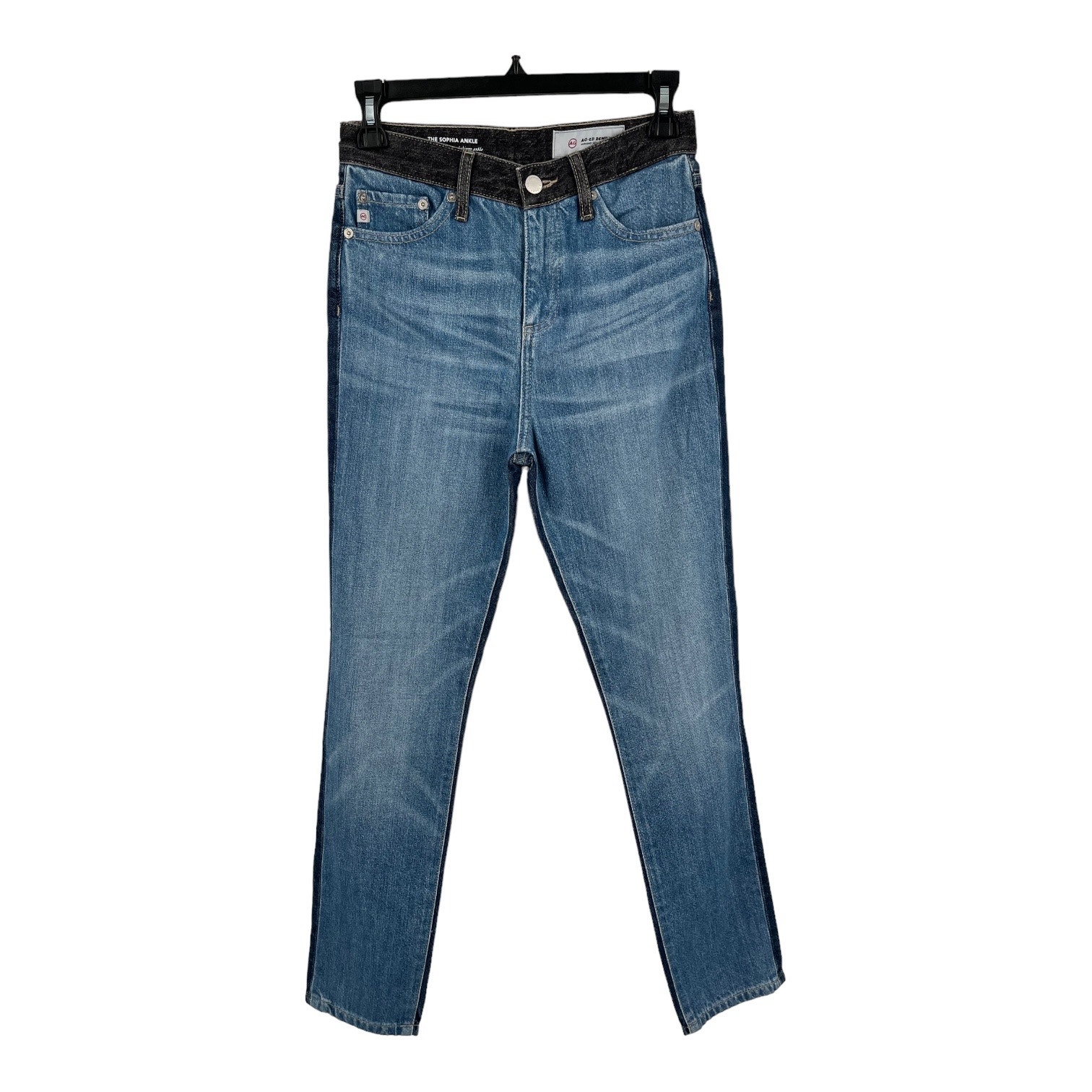 Ag Adriano Goldschmeid Jeans Sophia High Waist Ankle Slim Straight Size 25 Nwot